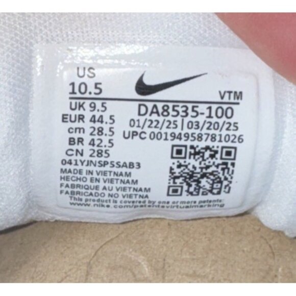 Nike Air Zoom Structure 24 Mens Athletic Running Shoes Size 10.5 White Blue - Picture 8 of 9